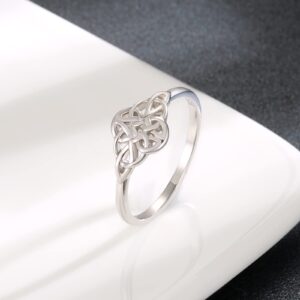 zaxsj Irish Celtic Knot Ring for Women : 925 Sterling Silver Celtic Love Knot Ring Jewelry Gift for Women Girlfriend Wife (7)