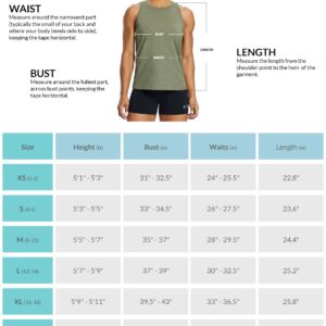 BALEAF Women's Workout Tank Tops Racerback Athletic Running Muscle Tank Gym Tennis Shirts Exercise Fitness Heather Green M