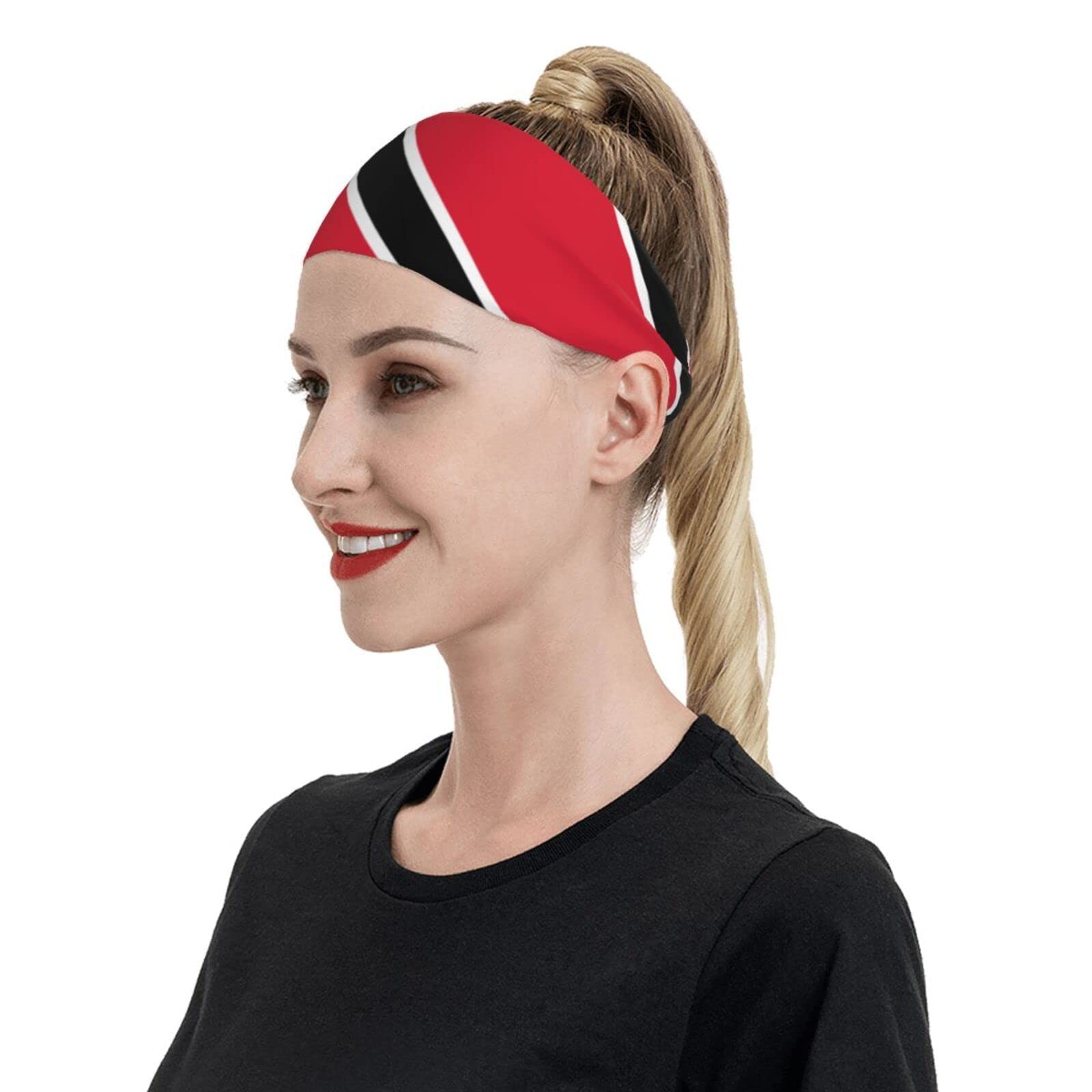 Trinidad and Tobago Sports Headbands Unisex Yoga Non-Slip Quick-Drying Workout Hairband