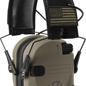 Walker's GWP-RSEMPAT-FDE Electronic Muffs & Razor Walkie Talkie Handsfree Communication up to 3 Miles Black