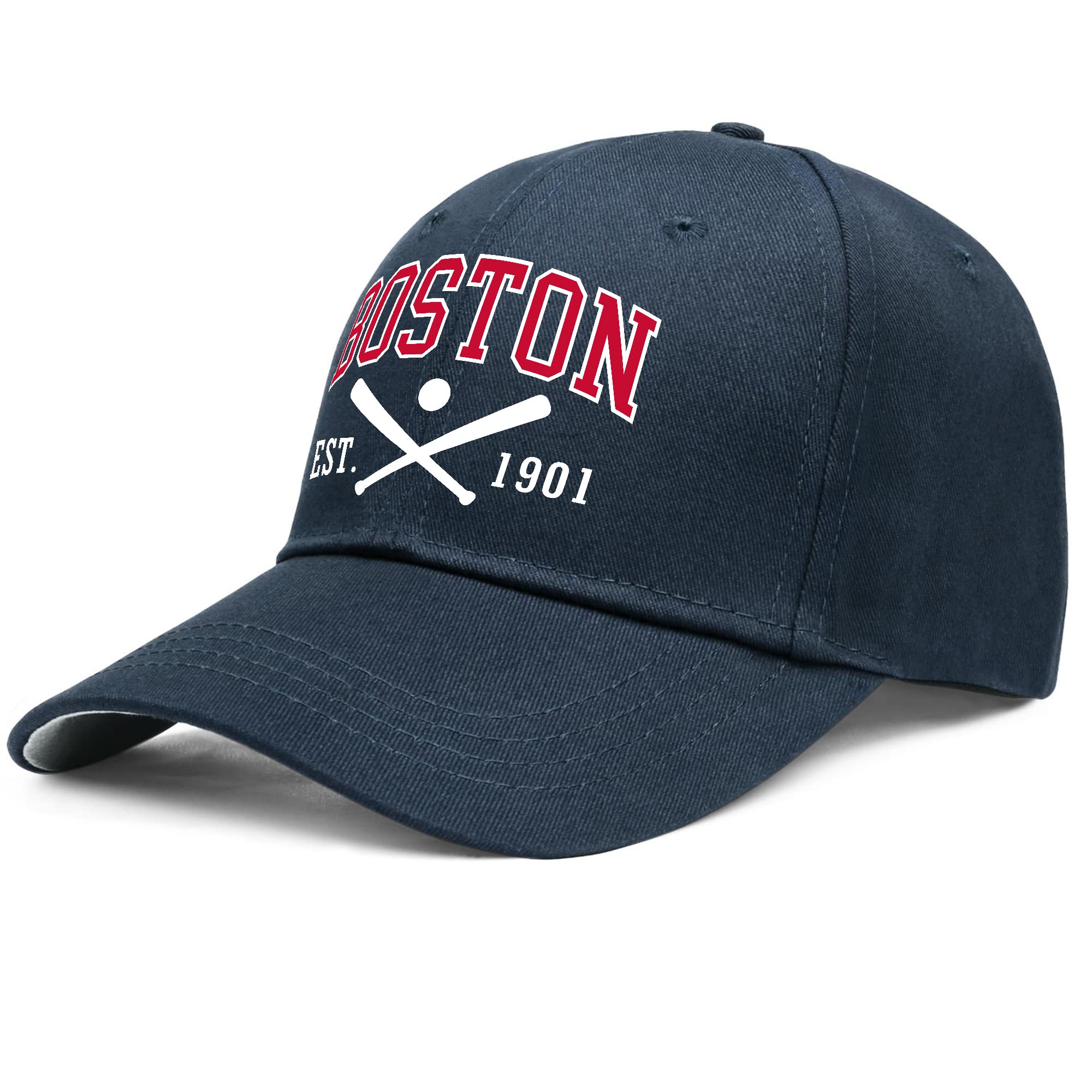 Boston Hat Red Men Women Embroidered Trucker Hat Adjustable Snapback Baseball Cap Youth Golf Hats Blue Apparel Gifts