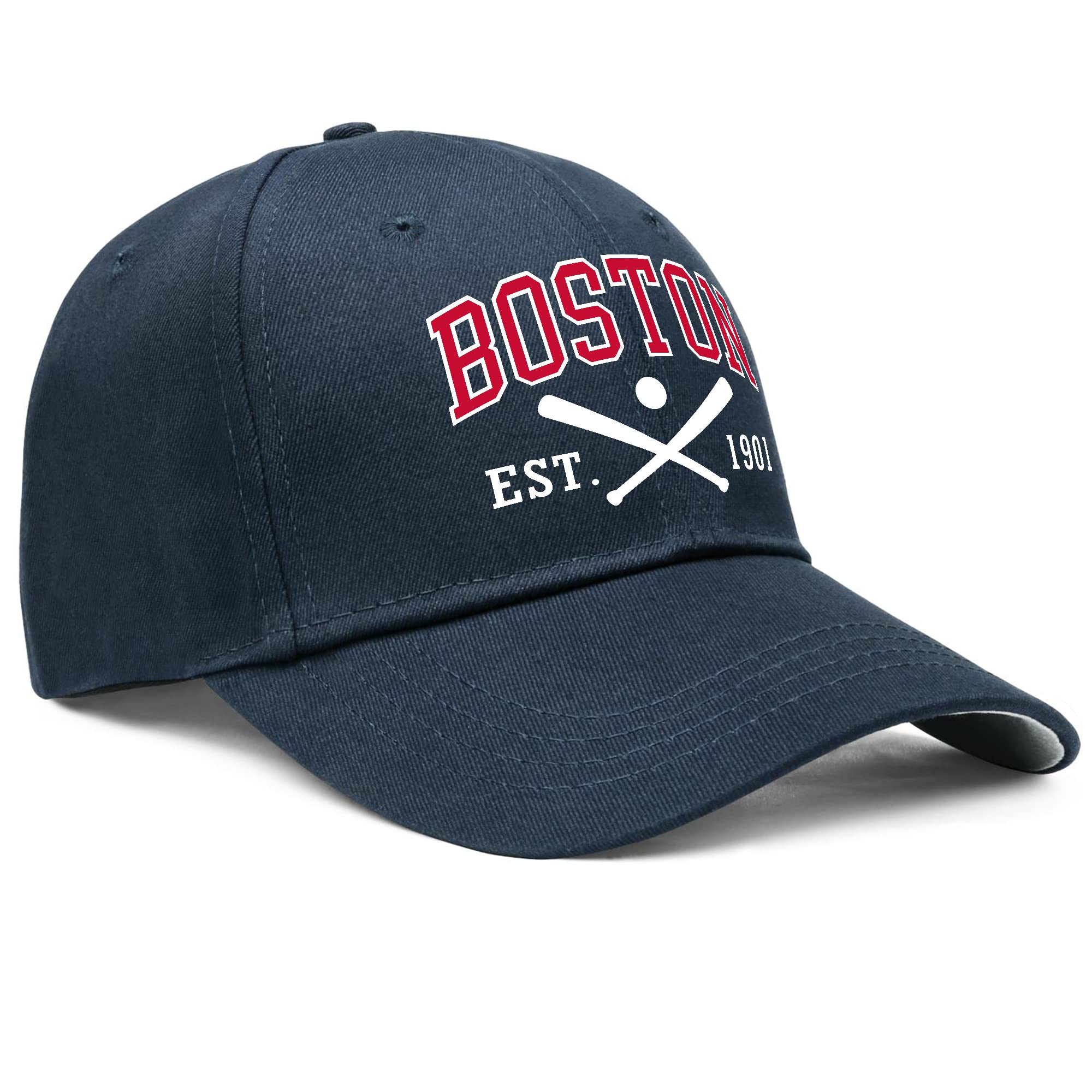 Boston Hat Red Men Women Embroidered Trucker Hat Adjustable Snapback Baseball Cap Youth Golf Hats Blue Apparel Gifts