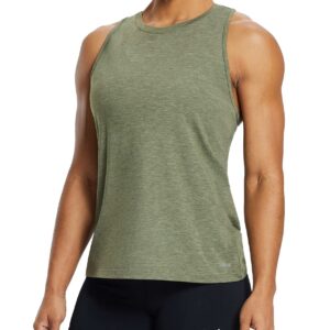 BALEAF Women's Workout Tank Tops Racerback Athletic Running Muscle Tank Gym Tennis Shirts Exercise Fitness Heather Green M