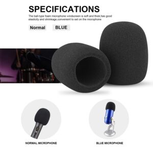 5 Pack Foam Mic Cover Handheld Microphone Windscreen （Black)