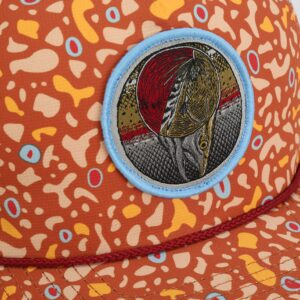 Dead Drift Fly Fishing Patch 5-Panel Vintage Trucker Rope Cap, Fly Fishing Hat (Trout Skin)