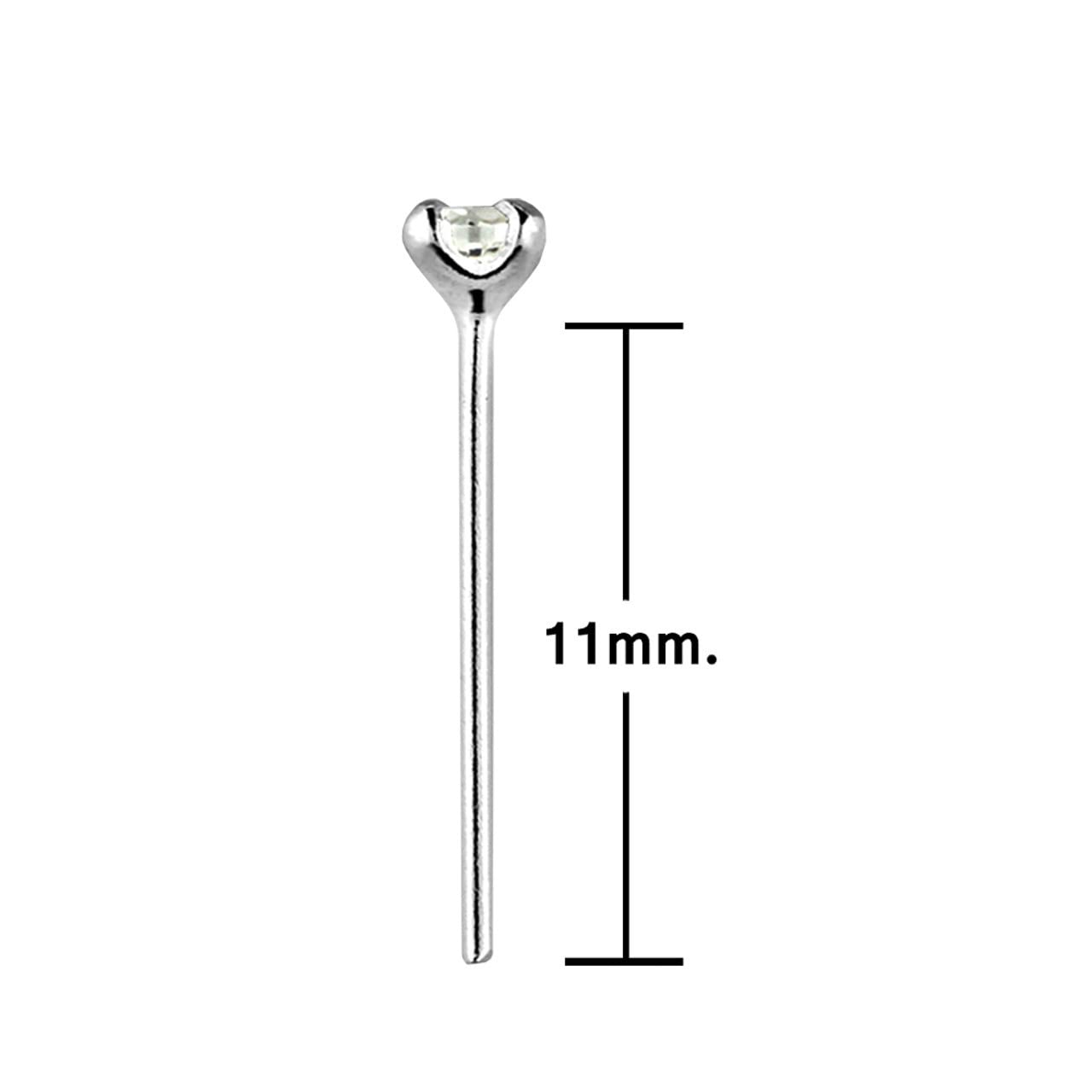 Custom Bend Nose Stud Ring 1.5mm 2.5mm Cz 22g 925 Sterling Silve Bendable Nose Rings Studs Piercing Jewelry For Women Men