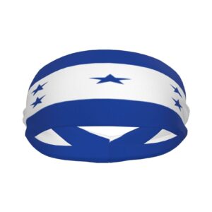 Honduras Flag Sports Headbands Unisex Yoga Non-Slip Quick-Drying Workout Hairband