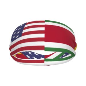 America Suriname Friendship Flag Sports Headbands Unisex Yoga Non-Slip Quick-Drying Workout Hairband