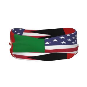 America Afghanistan Friendship Flag Sports Headbands Unisex Yoga Non-Slip Quick-Drying Workout Hairband