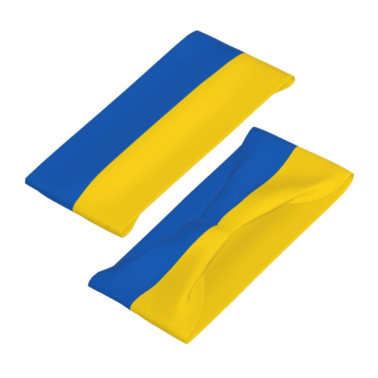 Ukraine Flag Sports Headbands Unisex Yoga Non-Slip Quick-Drying Workout Hairband