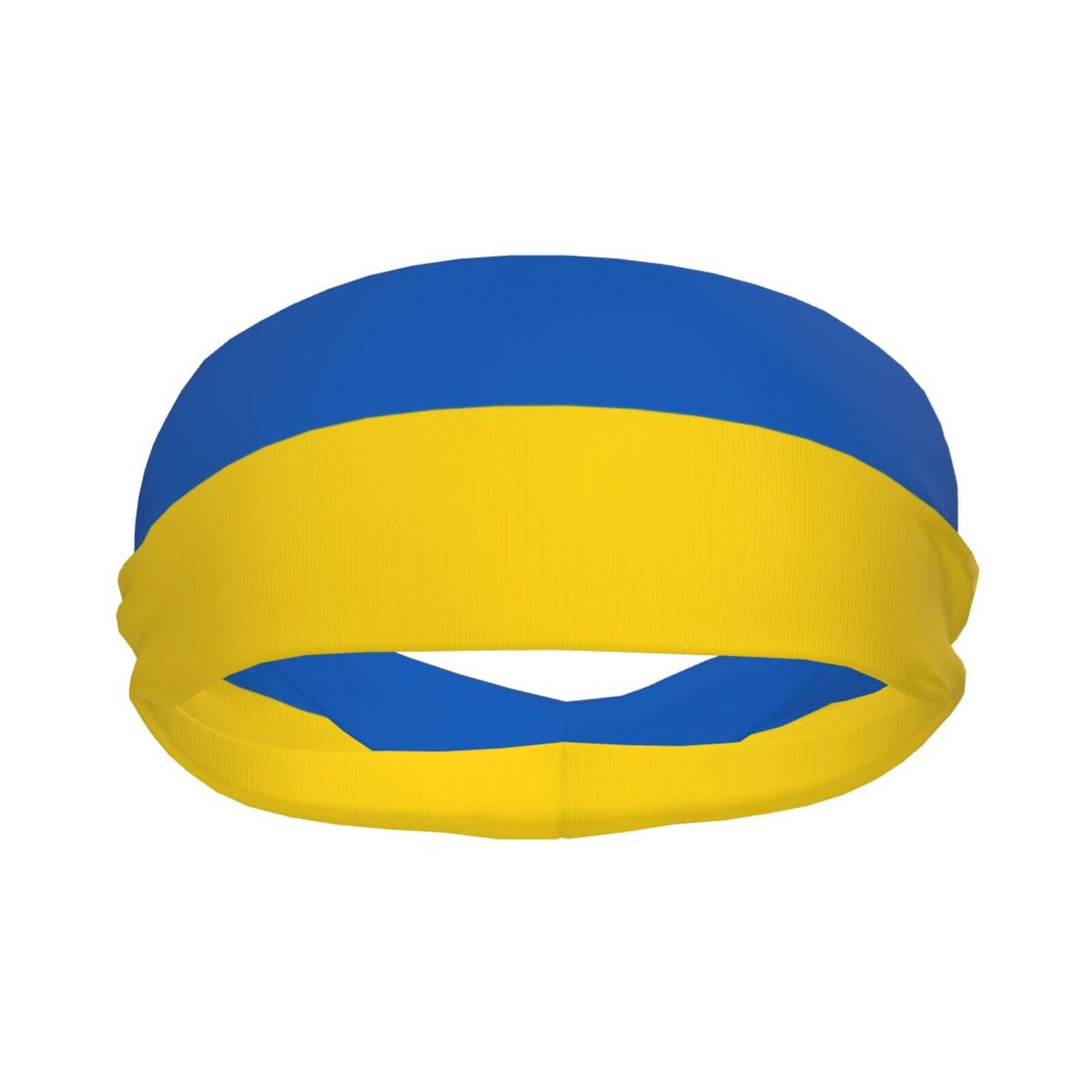 Ukraine Flag Sports Headbands Unisex Yoga Non-Slip Quick-Drying Workout Hairband