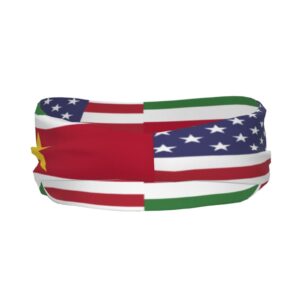 America Suriname Friendship Flag Sports Headbands Unisex Yoga Non-Slip Quick-Drying Workout Hairband