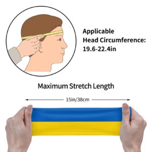 Ukraine Flag Sports Headbands Unisex Yoga Non-Slip Quick-Drying Workout Hairband