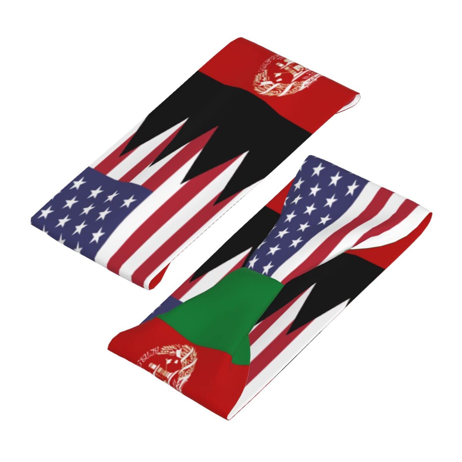 America Afghanistan Friendship Flag Sports Headbands Unisex Yoga Non-Slip Quick-Drying Workout Hairband