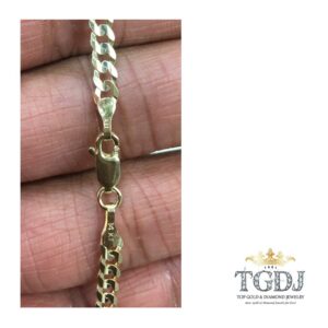 TGDJ 10k Yellow Solid Gold Cuban Chain Necklace, 4.0 mm | Gold Jewelry for Men and Women (28IN)