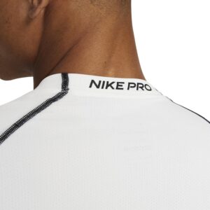 Nike Pro Dri-FIT Men's Tight Fit Long-Sleeve Training Top (as1, Alpha, x_l, Regular, Regular, White/Black) X-Large