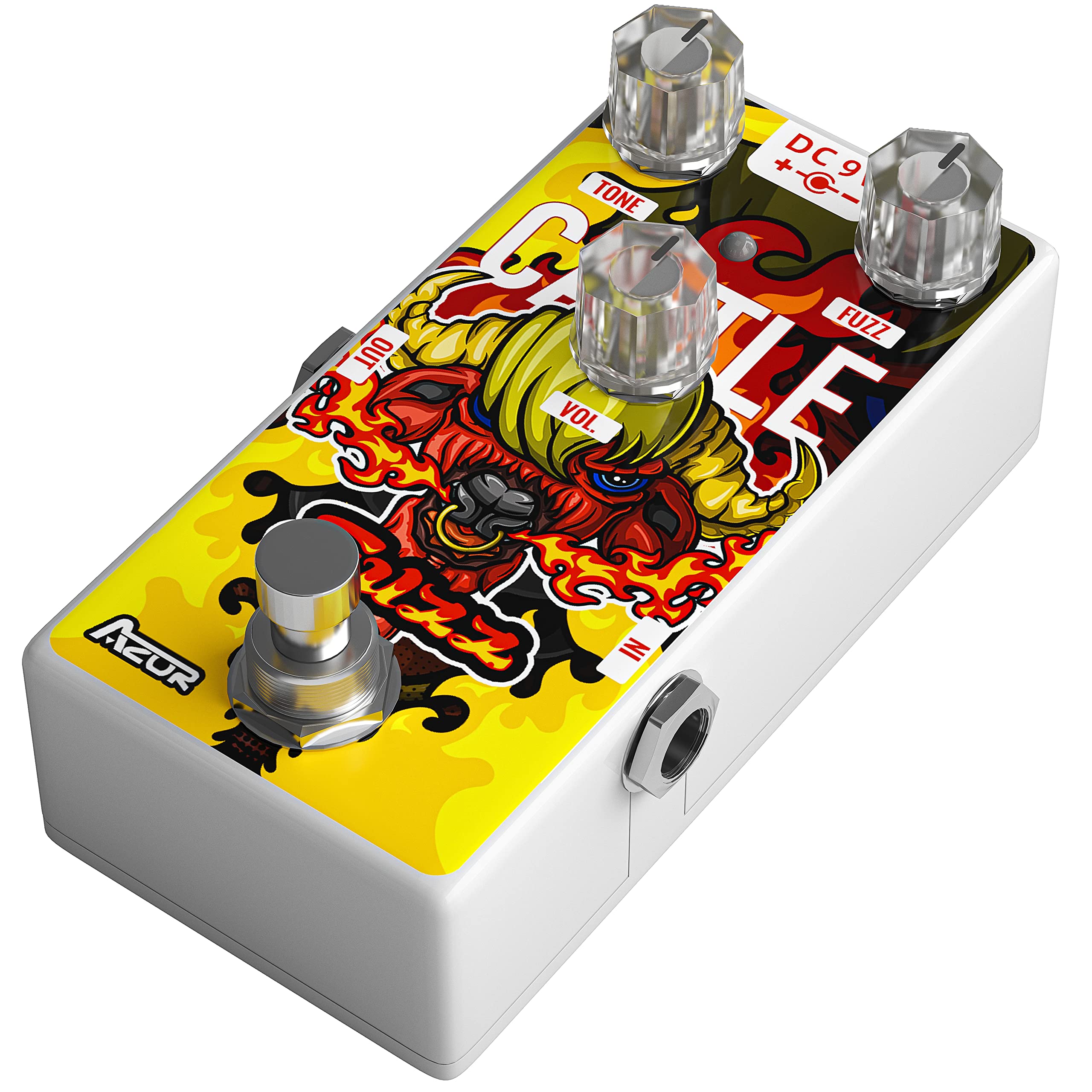 AZOR Fuzz Pedal Cattle Analog Guitar Effect Classic Stylish Pedal for Electric Guitar True Bypass