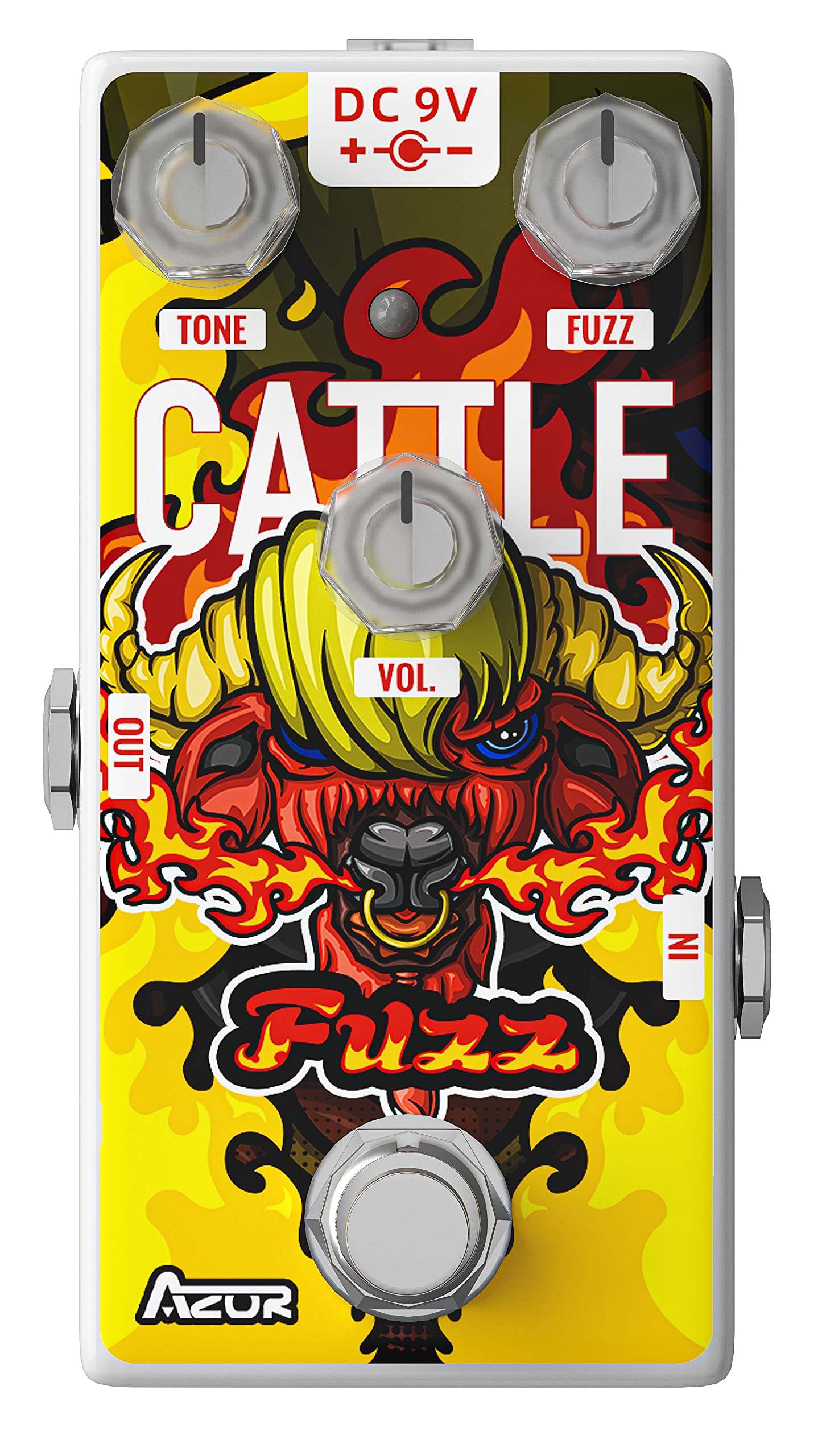 AZOR Fuzz Pedal Cattle Analog Guitar Effect Classic Stylish Pedal for Electric Guitar True Bypass