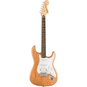 squier affinity series fsr stratocaster electric guitar, natural, laurel fingerboard