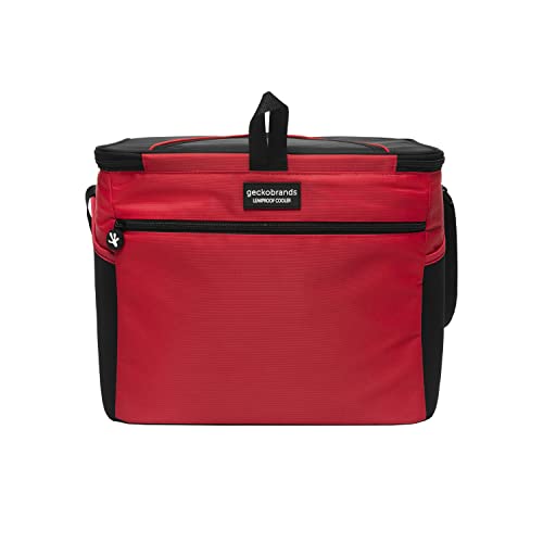 geckobrands Large Removable Hardliner Tote Cooler – Holds Up to 24 Cans or 15 Bottles, 5 Pockets/2 Neoprene, Easy Access Lid