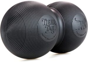 tiger tail tiger ball large 8-inch peanut foam roller double ball: self-help body massage tool for trigger points and muscle knots