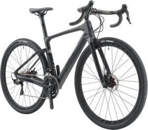 kootu carbon gravel road bike, carbon fiber racing bicycle with shimano 105 r7000 22s disc brake contineltal tire