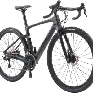 KOOTU Carbon Gravel Road Bike, Carbon Fiber Racing Bicycle with Shimano 105 R7000 22S Disc Brake Contineltal Tire