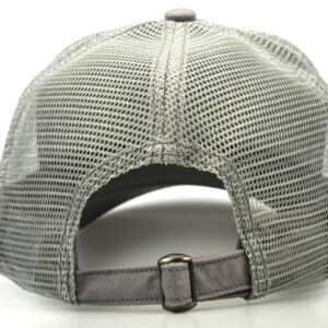 MUNULA Oversize XXL Mesh Trucker Hat Big Head Hats for Men High Crown Baseball Cap Breathable Dad Hat Adjustable 23.6"-25.6" (Gray)