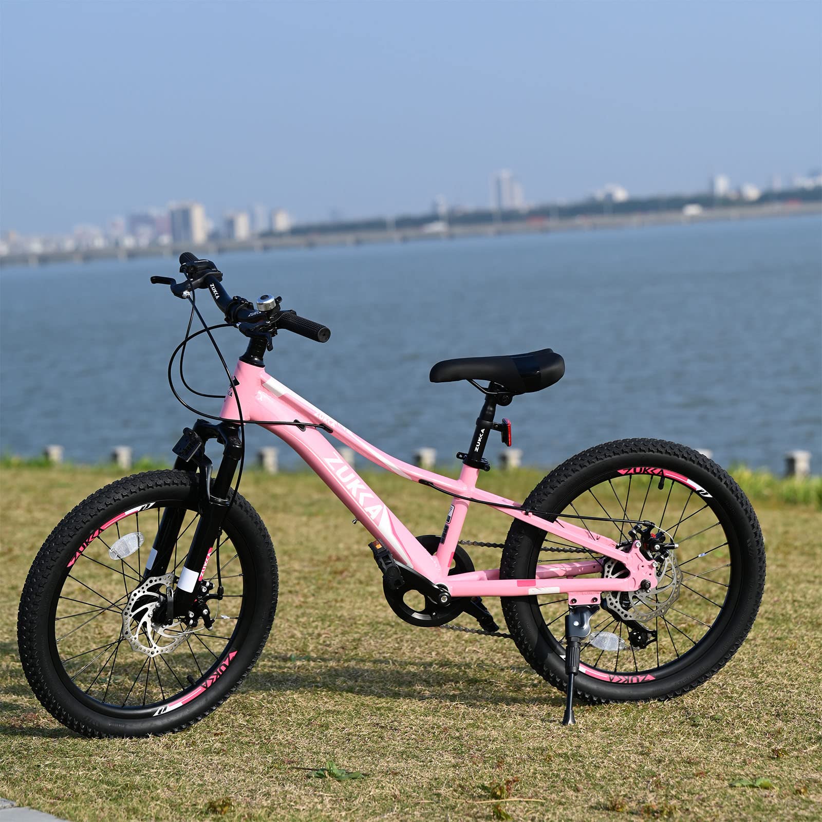 WEEROCK 20 Inch Kid's Mountain Bike MTB Shimano 7 Speeds Aluminium Alloy Frame Bicycle for Boys Girls,Youth,Pink