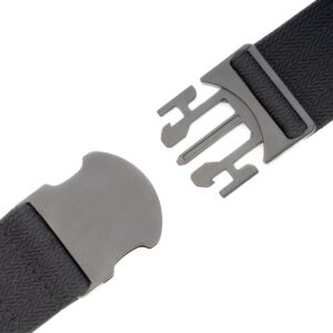 ENOUT Stretch Belts | Elastic Nylon | Easy Adjustable Buckle | Comfort Fit (Black)