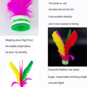 Celwchx Jianzi Shuttlecock Colorful Foot Feather Sports Jianzi