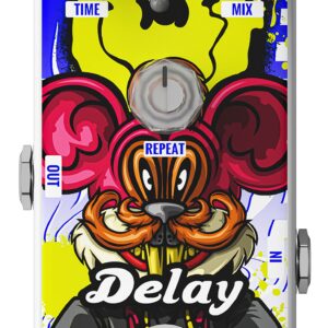 AZOR Digital Delay Guitar Effect Pedal Mouse Vintage Unique Tones Delay Pedal for Electric Guitar AP508