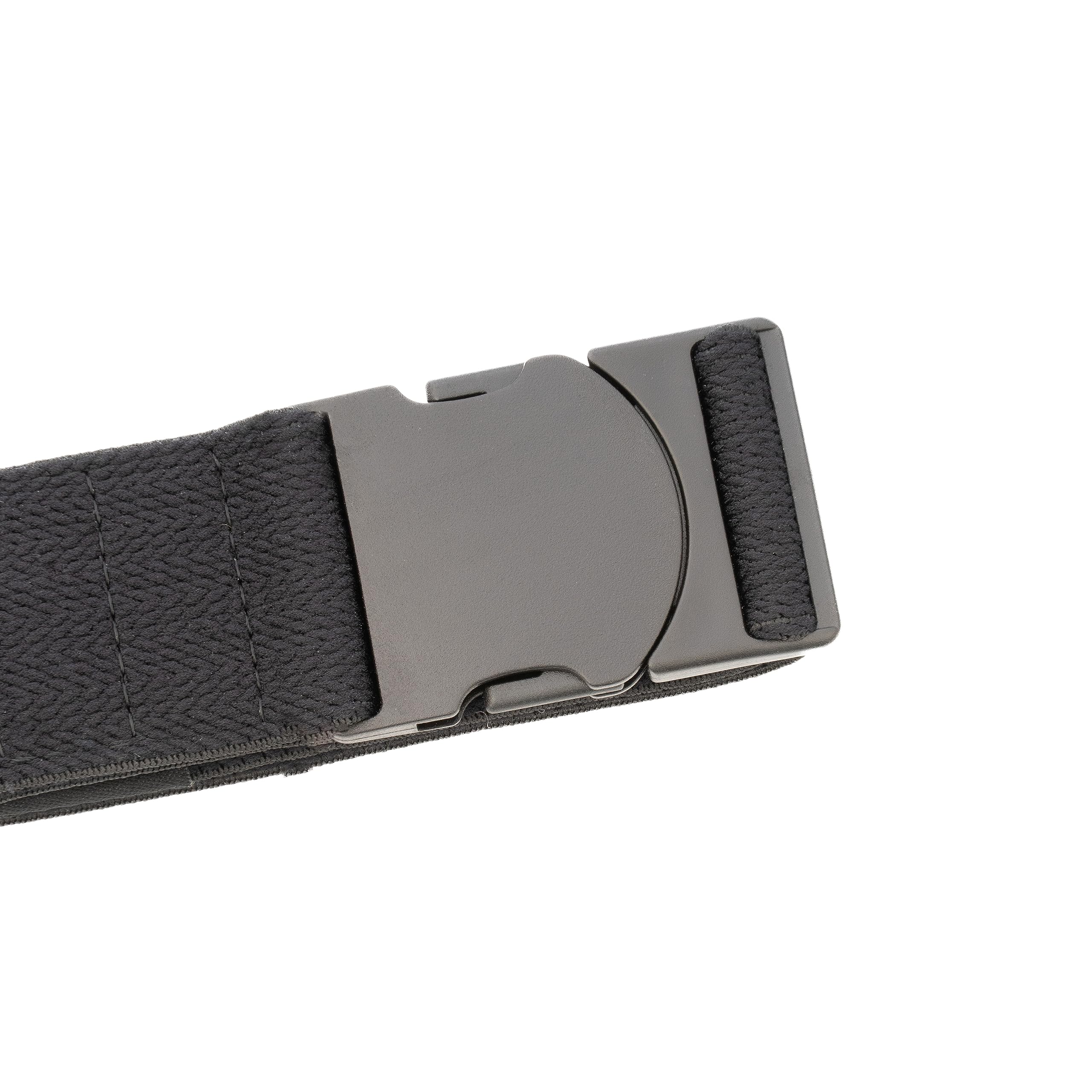 ENOUT Stretch Belts | Elastic Nylon | Easy Adjustable Buckle | Comfort Fit (Black)