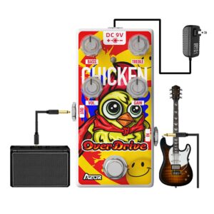 AZOR Overdrive Guitar Effect Pedal Chicken Overdrive Wide Range Pedal for Electric Guitar True Bypass AP505