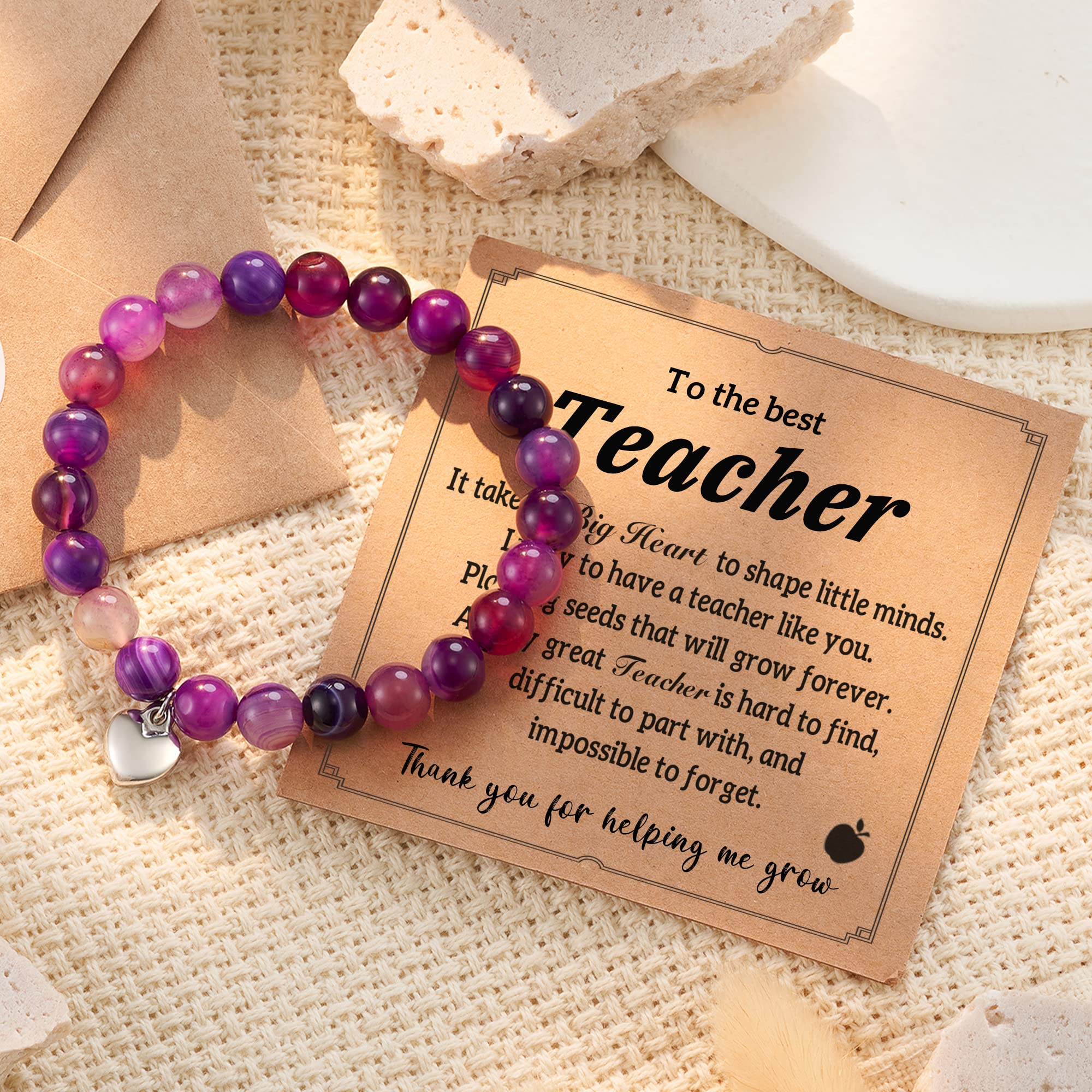 HGDEER Teacher Valentine Gift, Teacher Gifts for Women, Teacher Valentine Gifts, Birthday Appreciation Retirement End of Year Gift for Teacher-Purple