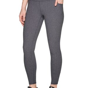 RBX Women's Buttery Soft Squat Proof Legging Space Dye Legging Heathered Grey/Black XS