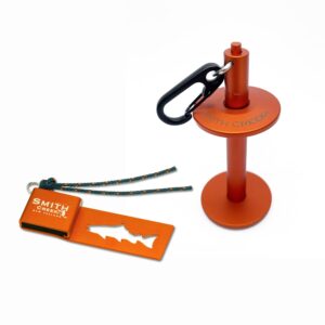 smith creek tippet holder & spent line wrangler value bundle (burnt orange)