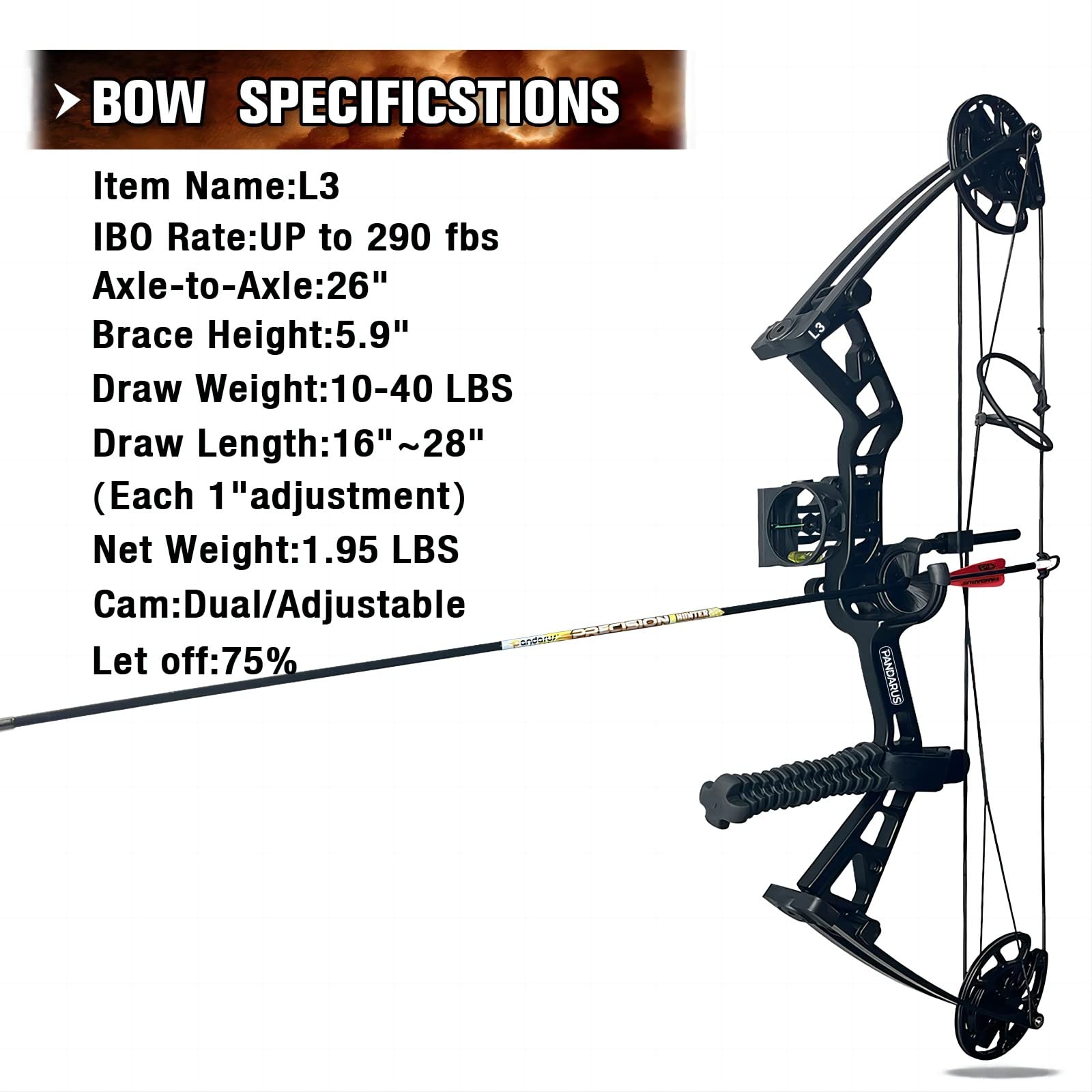 PANDARUS Compound Bow Set 10-40lbs for Pull Child Right Hand Lightweight Design Bow Adjustable 16"~28" Draw Length IBO 290fps New 2023 Professional Set (Green Right Handed Bag Pro)