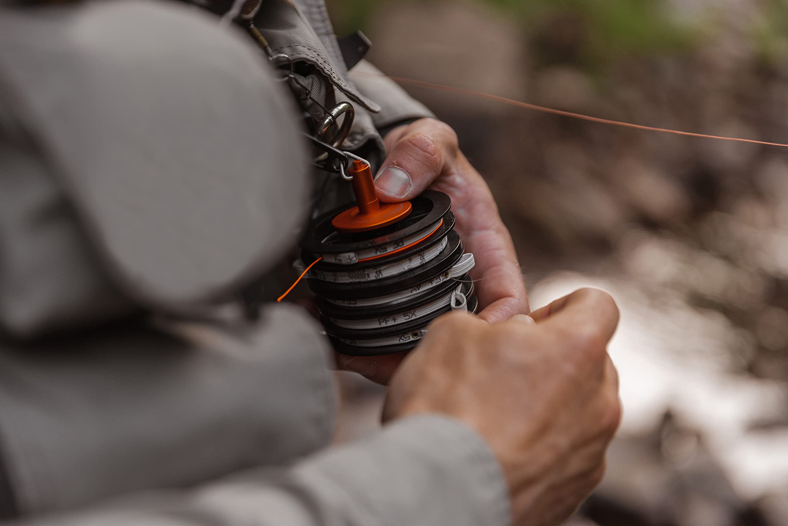 Smith Creek Tippet Holder & Spent Line Wrangler Value Bundle (Burnt Orange)