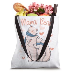 Mama Bear Mom Mother's Day Womens Pregnancy Polar Bear Child Tote Bag