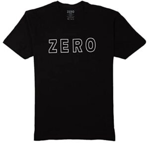 zero skateboards army outline t-shirt, black, large