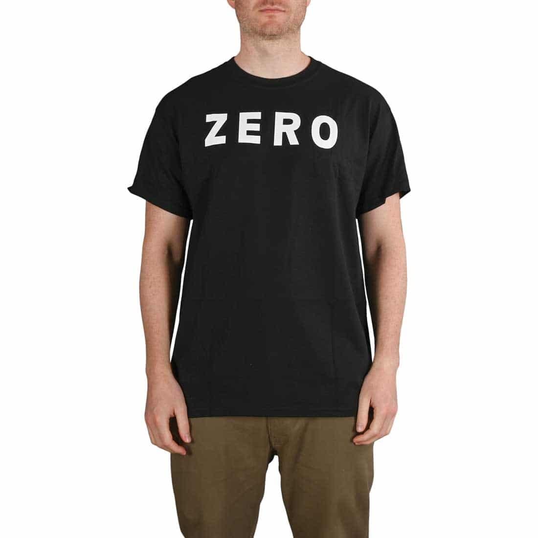 Zero Skateboards S/S T-Shirt Army Logo Skate Shirt, Black/White, Size: Small