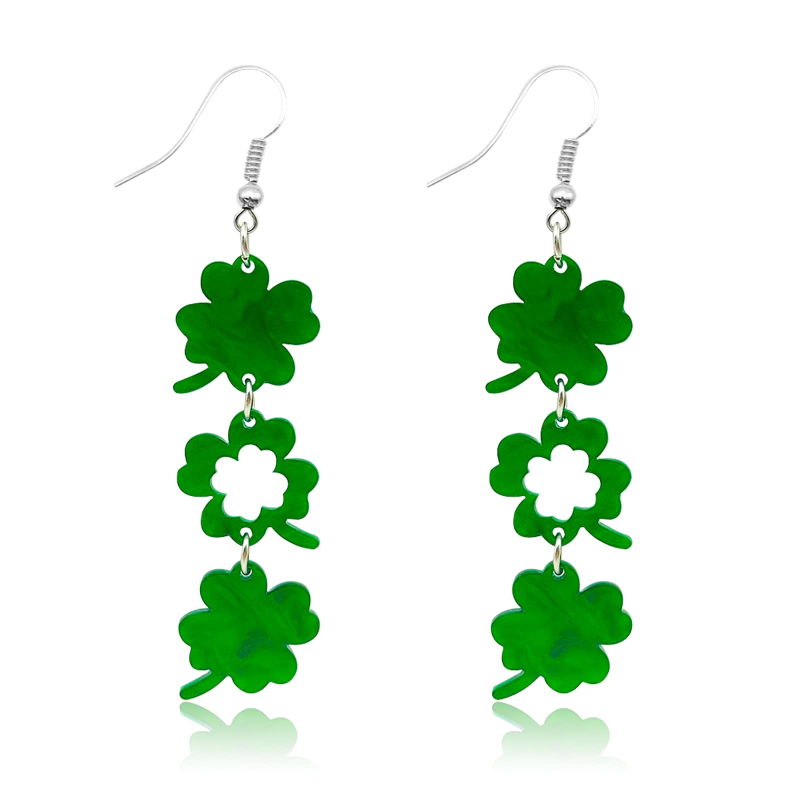 St Patricks Day Earrings St. Patrick's Day Earrings for Women Shamrock Dangle Earrings St. Patrick's Day Accessories Jewelry