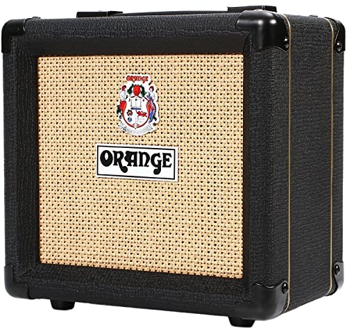 Orange Amp Micro Dark Terror MD20 Hybrid Amp Head Mini Stack Combo Bundle with PPC108 1x8 in Black Speaker Cabinet, Pig Hog Woven Guitar Cable 10ft, Speaker Cable and Liquid Audio Polishing Cloth