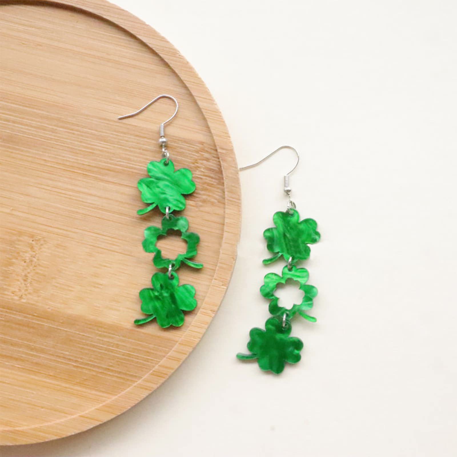 St Patricks Day Earrings St. Patrick's Day Earrings for Women Shamrock Dangle Earrings St. Patrick's Day Accessories Jewelry