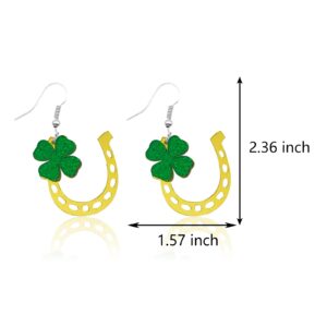 St Patricks Day Earrings St. Patrick's Day Earrings for Women Shamrock Dangle Earrings St. Patrick's Day Accessories Jewelry