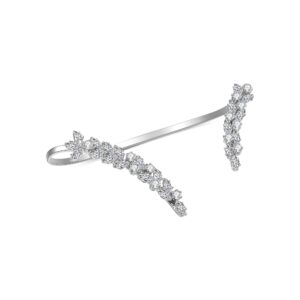 mytys silver adjustable palm rings for women-cubic zirconia open hand palm bracelet ring-full cz multiple finger ring (hope leaf silver)