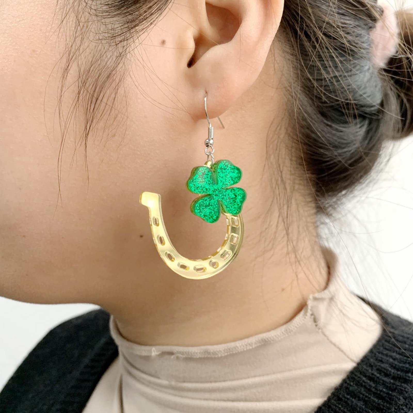 St Patricks Day Earrings St. Patrick's Day Earrings for Women Shamrock Dangle Earrings St. Patrick's Day Accessories Jewelry