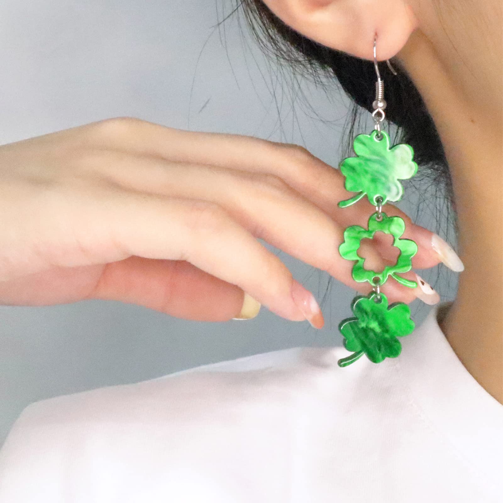 St Patricks Day Earrings St. Patrick's Day Earrings for Women Shamrock Dangle Earrings St. Patrick's Day Accessories Jewelry