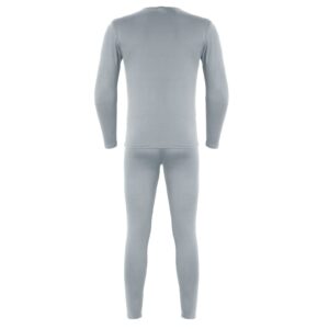 Mens Thermal Underwear Set Winter Warm Cold Weather Clothes for Men Thermal Long Johns Top Bottom Underwear Set(Grey,X-Large)